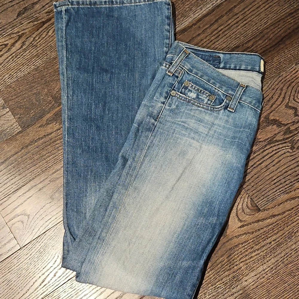 Abercrombie & Fitch Light-Mid Blue Bootcut Jeans - Picture 4 of 5